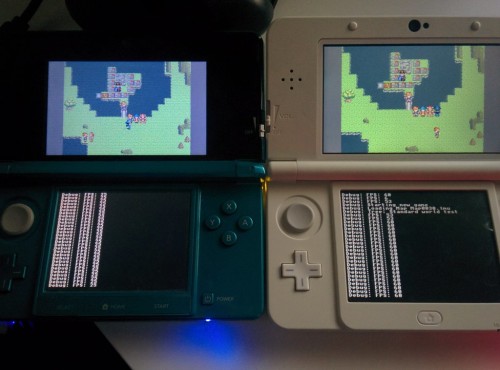 Photo d'EasyRPG en action, prise par Rinnegatamante sur son topic GBAtemp 